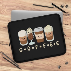 Kawaii Coffee LAPTOP Sleeve, Kawaii Ipad Case, Cute Laptop/Tablet/Ipad Protector Bag, 7/10/13/15/17 Inches Laptop Sleeve