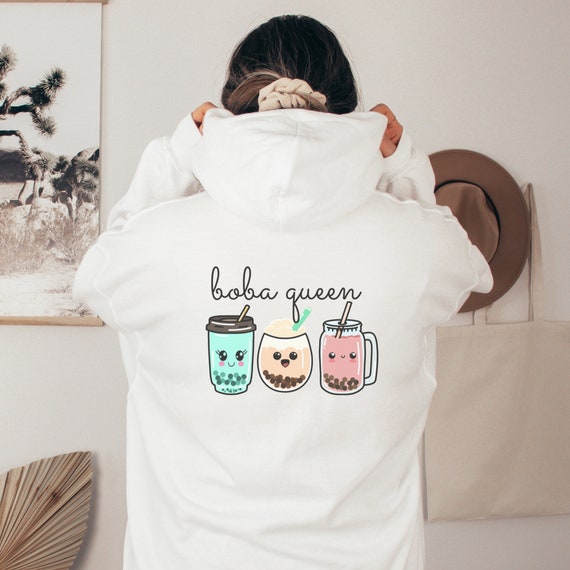 BOBA QUEEN HOODIE Kawaii Hoodies Cute Kawaii Japanese Hooded