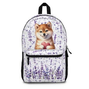 Shiba Inu Lovers Backpack for School With Tablet Compartment inside Waterproof Padded back Gift for Dog Lovers,