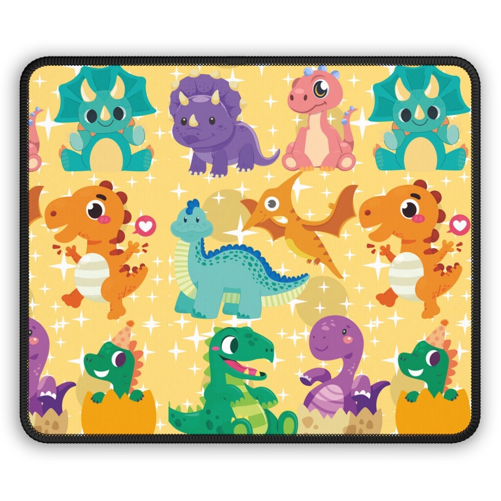 Cute Dinosaur Mouse Pad Kawaii Dinosaur Mouse Pad Cute Etsy