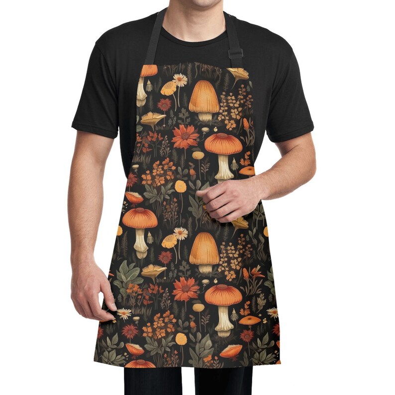 Mushroom Apron Toadstool Apron Mushroom Kitchen Apron Mushroom Kitchen