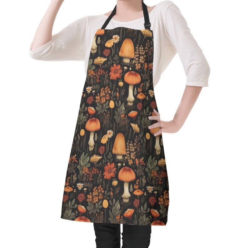 Mushroom Apron Toadstool Apron Mushroom Kitchen Apron Mushroom Kitchen