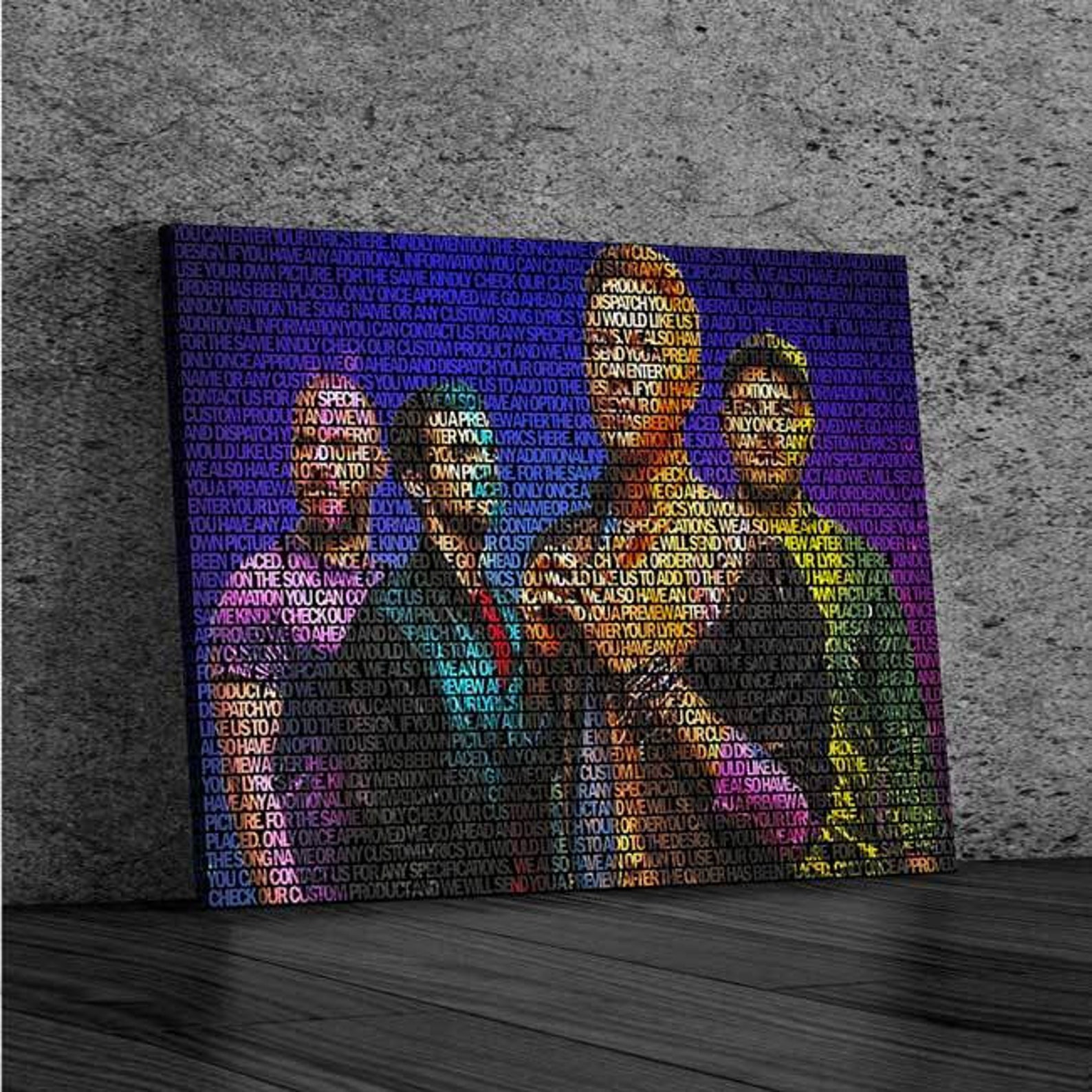 Coldplay Lyrical Canvas Wall Art /song Lyrics Print / Pop Etsy