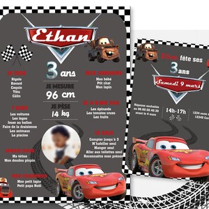 Cartel de cumpleaños sobre el tema Coches / coches. imagen 4