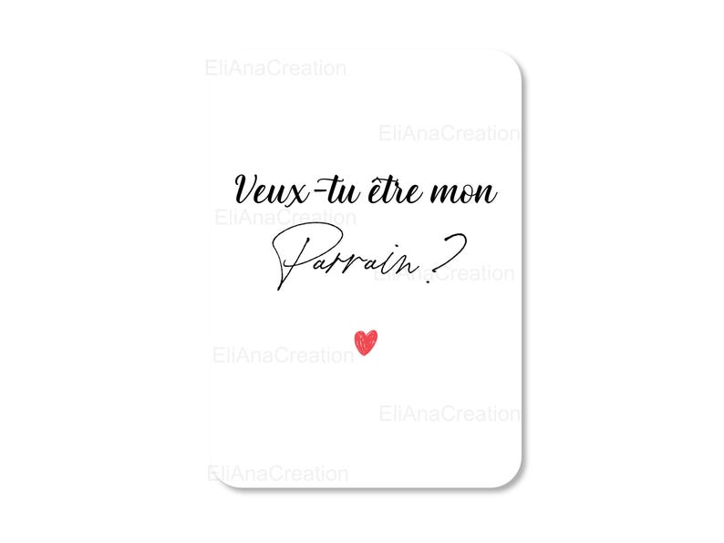 Cartes Veux-tu être mon Parrain / ma Marraine - Carte demande / annonce - Cadeau originale à offrir - message personnalisé image 3