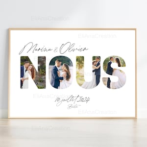 Póster de pareja personalizado "Nosotros" para celebrar el amor y el matrimonio - Regalo personalizado - Sesión de fotos de pareja y boda