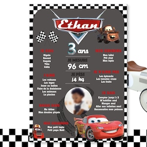 Poster di compleanno sul tema Auto/automobili