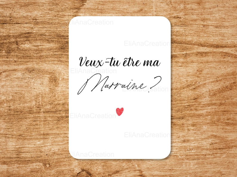Cartes Veux-tu être mon Parrain / ma Marraine - Carte demande / annonce - Cadeau originale à offrir - message personnalisé image 4