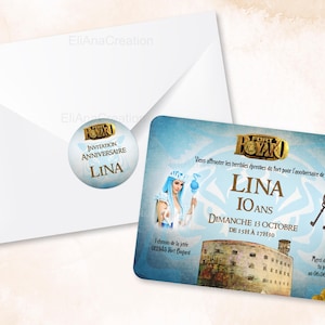 Carte d'invitation anniversaire à personnaliser sur le thème Fort Boyard / Faire-part anniversaire image 5