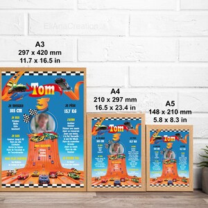 Cartel de cumpleaños sobre el tema de los coches, coches pequeños. imagen 4