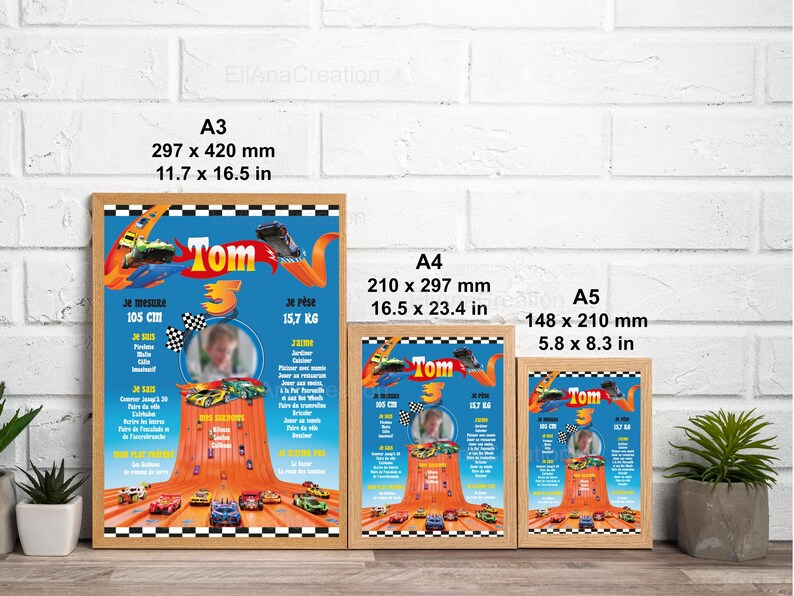 Cartel de cumpleaños sobre el tema de los coches, coches pequeños. imagen 4