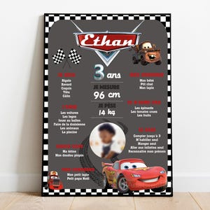 Cartel de cumpleaños sobre el tema Coches / coches. imagen 2