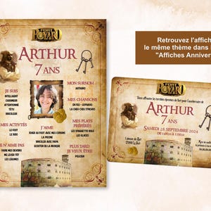 Carte d'invitation anniversaire à personnaliser sur le thème Fort Boyard / Faire-part anniversaire image 7