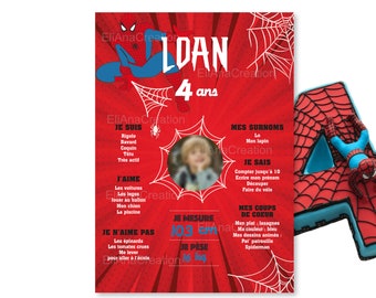 Affiche anniversaire Super héros Spiderman