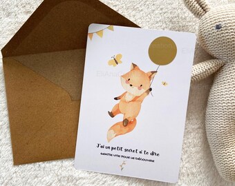 Scratch cards - gift to offer - surprise - pregnancy announcement - baby announcement - personalized message - baby shower - girl or boy