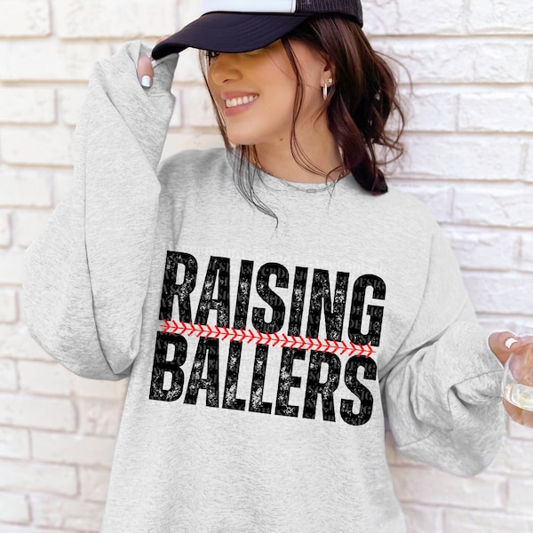 Raising Ballers Png - Baseball Png - Summer Png - Baseball Mom Design - Trendy Summer Png - Baseball