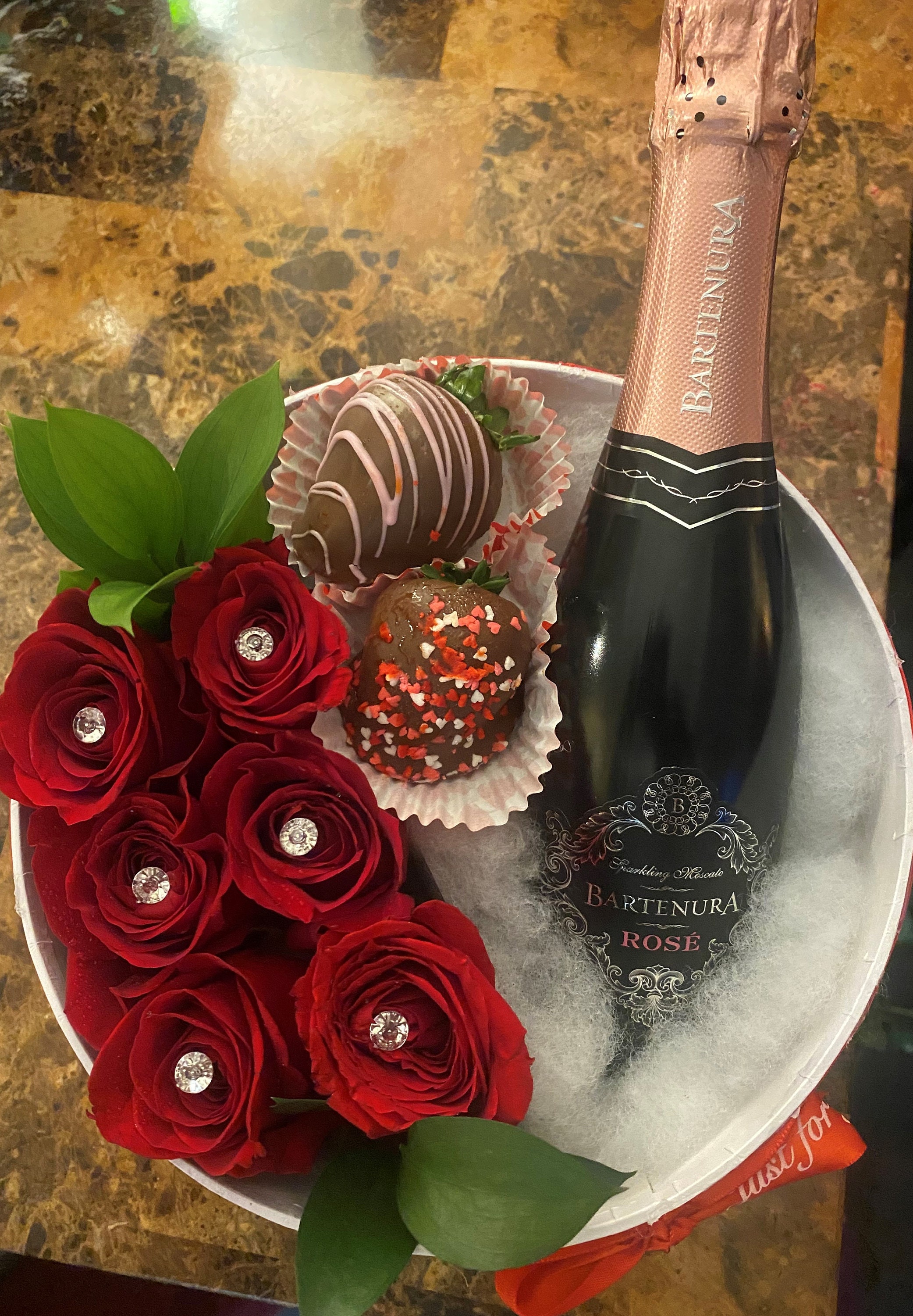 Bling Rose Gift Basket Just For You Etsy