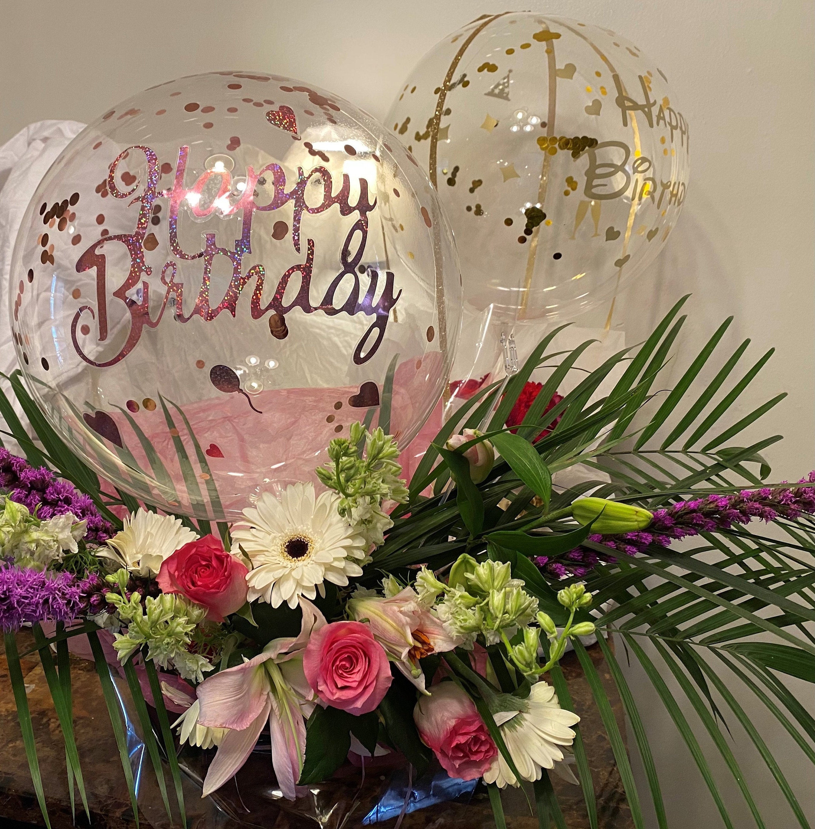 Happy Birthday Wishes Flowers And Balloons