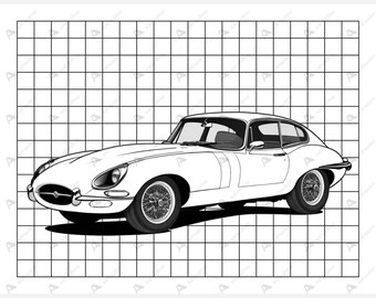 Jaguar E-type設計図カレンダーボード 82a9facda57d75f48f1c2e244e61a9