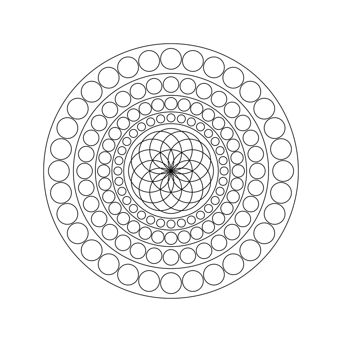 35 Mandala Colouring Pages for Adults Abstract Geometric Coloring Pages ...
