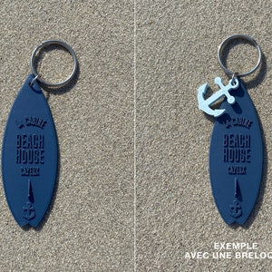 Porte clé personnalisé, planche de Surf Beach House, porte clé personnalisé surf, couleurs, idée cadeau, cadeau personnalisé image 8