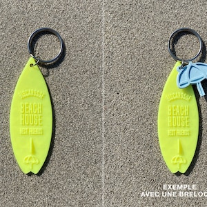 Porte clé personnalisé, planche de Surf Beach House, porte clé personnalisé surf, couleurs, idée cadeau, cadeau personnalisé image 3