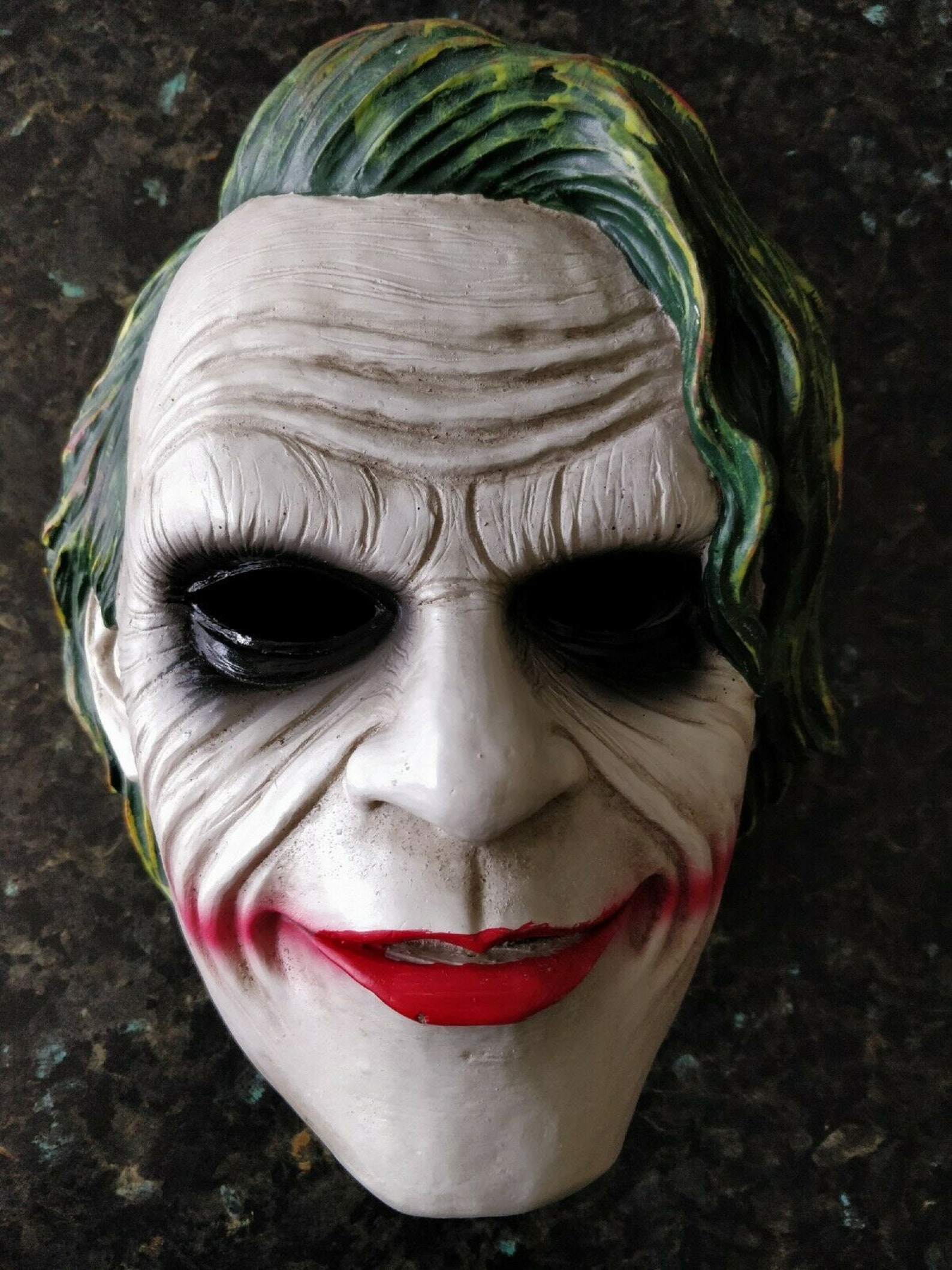 Joker Movie Mask the Dark Knight Batman Resin Clown Mask Etsy