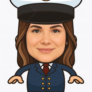 Benutzerdefinierte Party Captain Cutout • Personalisierter Sailor Benutzerbild • Druckbare Party Dekoration • Digital Download Photo Prop • Personalisierter Captain F