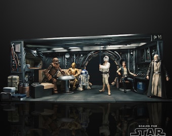 Millennium Falcon Diorama 3D Print STL Files - Black Series 6" Scale - Inspired by Star Wars