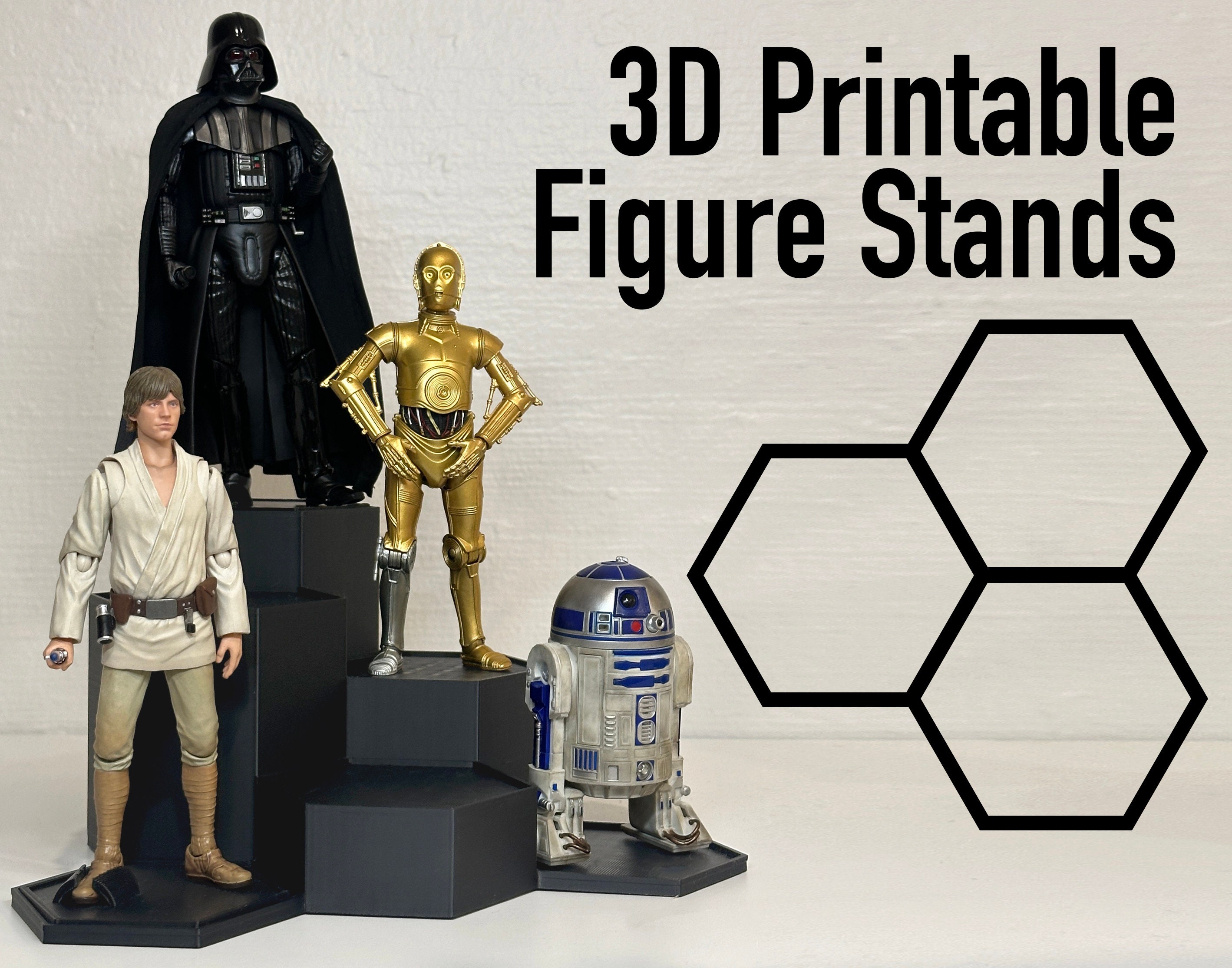 Poseable Action Figure Stands 3 Pack