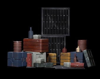 Nesting Crates Diorama STL Files for Star Wars Black Series, or other 6" Action Figures