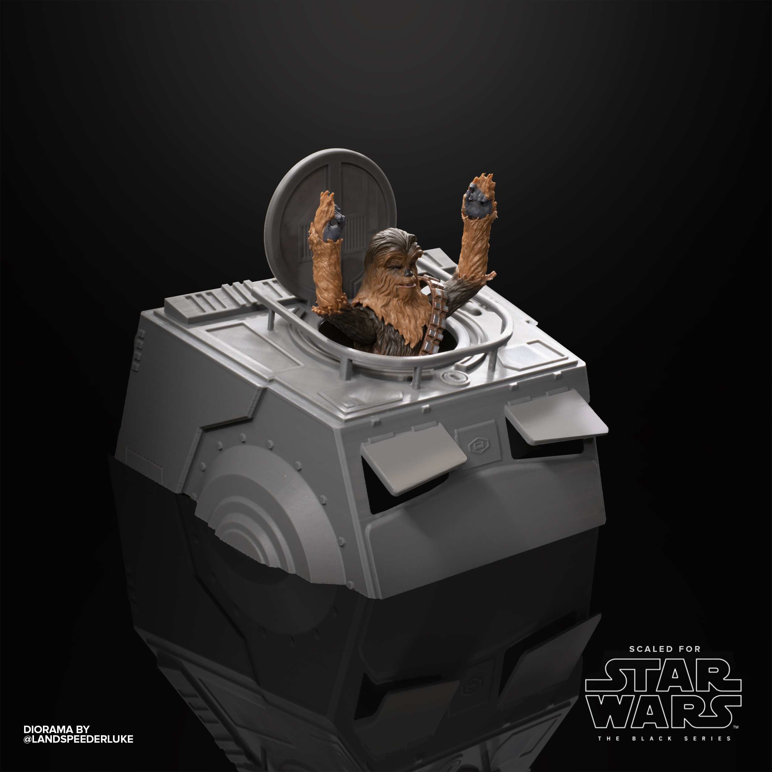 Star Wars Black Series AT-ST Head Inspired STL Files