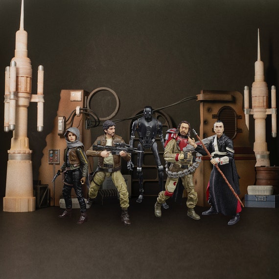 Rogue One Jedha City Diorama Stl Files For Star Wars Black Etsy