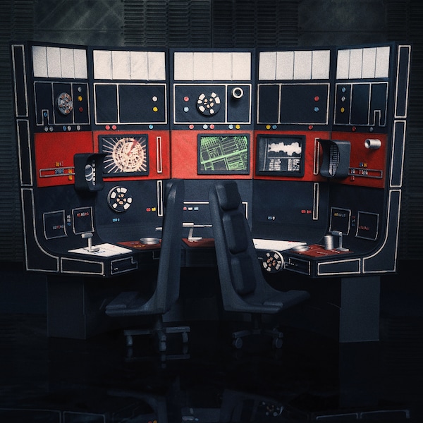 Death Star Control Room Diorama STL 3D Druck Dateien - Inspiriert von Star Wars