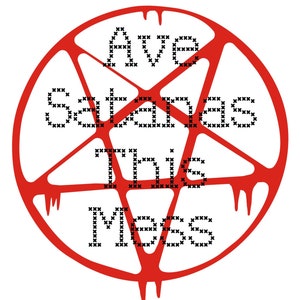 Ave Satanas This Mess postcard or sticker