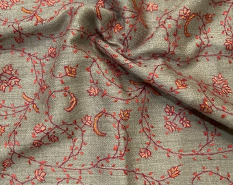 Hand made Kashmiri Shawl, Hand embroidered Pashmina , Bridal Shawl, Fine Cashmere Scarf Women,Needlework,Woman Shawl,Valentine Gift