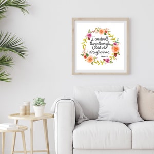 Philippians 4:13 I Can Do All Things Printable Christian - Etsy