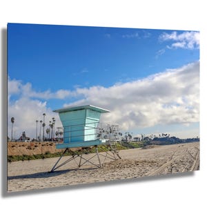 Lifeguard Tower Photography, Wall Art, Coastal Ocean Print, Minimalist Beach House Decor, Surf-Inspired Print, Southern California Beach