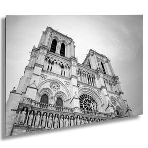 Notre Dame Cathedral Photography-B&W, Paris, Travel Photography, French Decor, Gift, Historic Architecture Art, European Landmark Wall Art