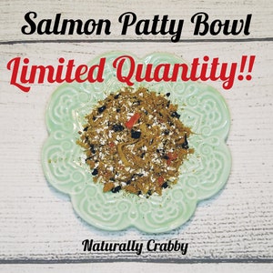 Salmon Patty Bowl Complete Meal for Hermit Crabs