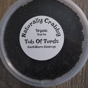 Tub of Turds for Hermit Crabs Drop-In Worm Castings