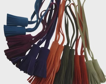 Suede/leather Shoe Tassels: Handmade Loafers & Handbag Charms - 179 Sold.   1 order = one pair