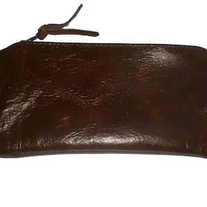 Astuccio portapenne in vera pelle con cerniera, portapenne/matita/monete, borsa da scuola e ufficio, custodia per microfono
