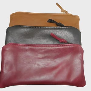 Pencil Case New Real Genuine Leather Zipped Pen/pencil/coin pouch 44 SOLD