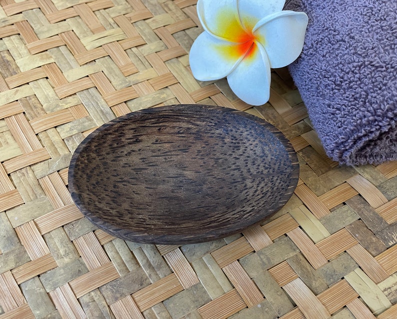 Wooden Handmade Tropical Balinese Soap Dish, Jewelry Dish, Trinket Tray