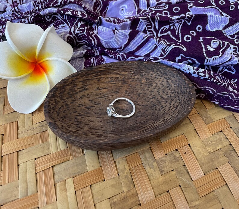 Wooden Handmade Tropical Balinese Soap Dish, Jewelry Dish, Trinket Tray