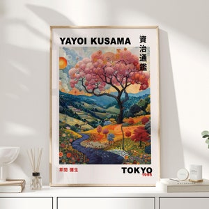 Yayoi Kusama, Yayoi Kusama Print, Yayoi Kusama Poster, Japanese Wall Art, Japanese Poster, Japandi, Japanese Print, Japandi Wall Art