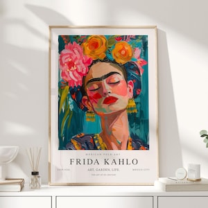 Frida, Frida Khalo, pôster de Frida Kahlo, impressão de Frida Kahlo, pôster de exposição, arte de parede da moda, pôster de museu, arte feminista, arte mexicana