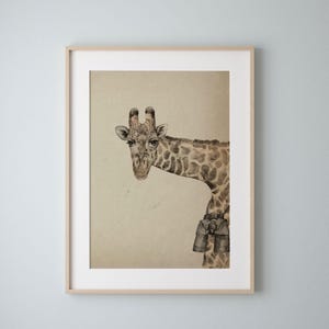 Giraffe Nursery Print | Safari Animal Wall Art | Baby Room & Kids Room Decor | Gender Neutral Jungle Artwork