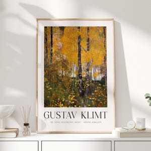 Gustav Klimt, Klimt Poster, Museumsposter, Ausstellungsposter, Wallart Klimt, Klimt, Gustav Klimt Druck, Klimt Poster Baum des Lebens, Wald